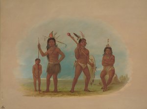 Čtyři indiáni Arowak, 18541869. od George Catlin