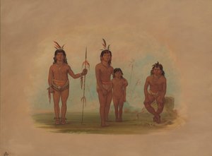 Four Goo-a-give Indians, 18541869. od George Catlin