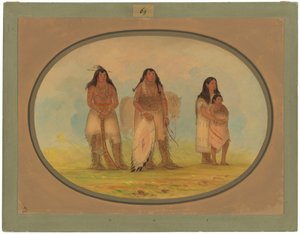 Čtyři indiáni Kiowa od George Catlin