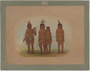 Čtyři indiáni Macouchi od George Catlin