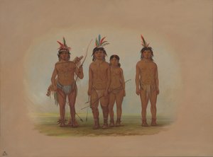 Čtyři indiáni Macouchi, 18541869. od George Catlin