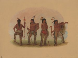 Čtyři válečníci Navaho, 18611869. od George Catlin