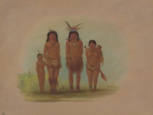 Čtyři indiáni Sepibo, 18541869. od George Catlin