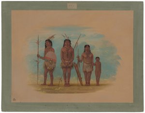 Čtyři indiáni Xingu od George Catlin
