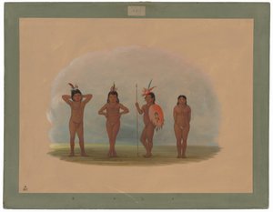 Čtyři děti Zurumati od George Catlin