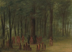 Pohřeb Black Hawk - Saukie, 18611869. od George Catlin