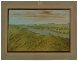 Grassy Bluffs, Horní Missouri od George Catlin