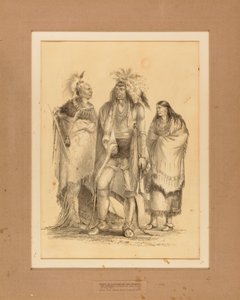 Skupina algonkinských a irokézských indiánů - č. 1 od George Catlin