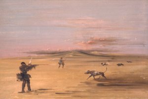Střelba tetřevů na prériích Missouri, 1837-1839. od George Catlin