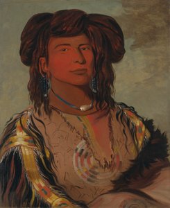 Ha-wón-je-tah, Jeden roh, náčelník kmene Minikondžů od George Catlin