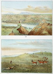 Indiáni Ameriky: hon na antilopu Gravírování od George Catlina (1794-1872) od George Catlin