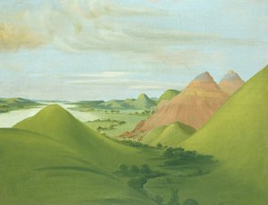 Iron Bluff, 1200 mil nad St. Louis od George Catlin