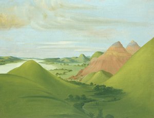 Iron Bluff, 1200 mil nad St. Louis, 1832. od George Catlin