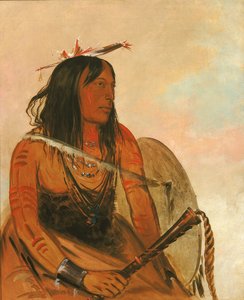 Ish-a-ró-yeh, Ten, kdo nosí vlka, význačný statečný. od George Catlin