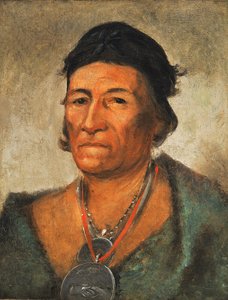Ko-mán-i-kin, Velká vlna, starý a významný náčelník od George Catlin