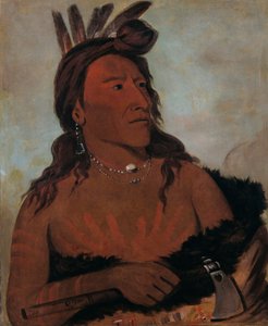 Mah-tó-che-ga, Malý medvěd, statečný Hunkpapa od George Catlin