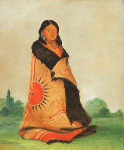 Mong-shóng-sha, Bending Willow, manželka velkého náčelníka, 1832. od George Catlin