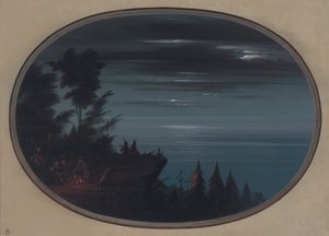 Vesnice Nayas v noci, 18551869. od George Catlin