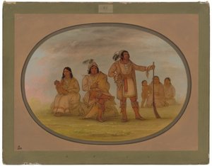 Osceola a čtyři Seminolové indiáni od George Catlin