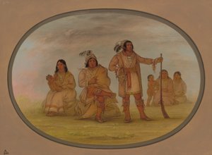 Osceola a čtyři Indiáni Seminolee, 18611869. od George Catlin