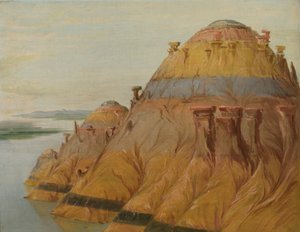 Malebný Clay Bluff, 1700 mil nad St. Louis od George Catlin