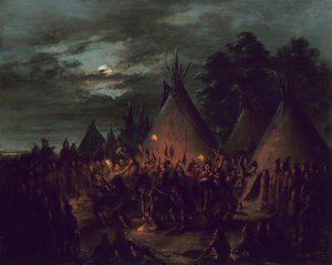 Tanec skalpů, Siouxové od George Catlin