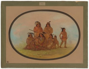 Seminolští indiáni, vězni ve Fort Moultrie od George Catlin