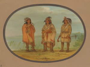 Seneca Chief, Red Jacket, with Two Warriors, 18611869. od George Catlin