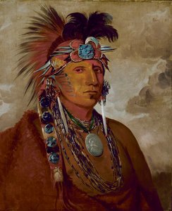 Shó-me-kós-see, Vlk, náčelník, 1832. od George Catlin