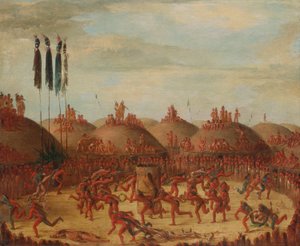 Poslední závod, obřad Mandan O-kee-pa od George Catlin