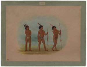 Tři děti Auca od George Catlin