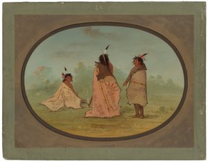 Tři černonozí muži od George Catlin