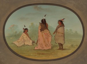 Tři černonožci, 18551869. od George Catlin