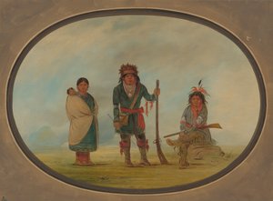 Tři Micmac Indians, 18611869. od George Catlin