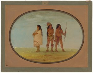 Tři indiáni Navajo od George Catlin