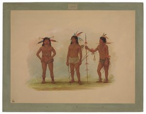Tři muži z Omaguy od George Catlin