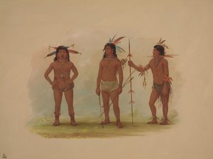 Tři muži Omagua, 18541869. od George Catlin