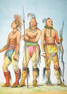 Tři Osage Braves od George Catlin