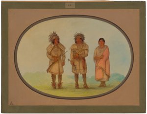 Tři indiáni z kmene Peoria od George Catlin