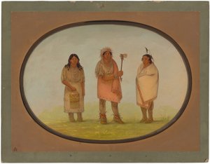 Tři indiáni Piankeshaw od George Catlin