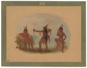 Tři indiáni z kmene Woyaway od George Catlin