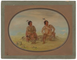 Dva Choctawští indiáni od George Catlin