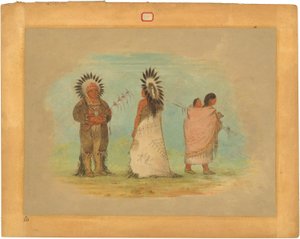 Dva náčelníci Ottoe a žena od George Catlin