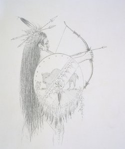 Un-ka-ka Ha-hon-she-kaw (Dlouhé nehty) 1852 od George Catlin