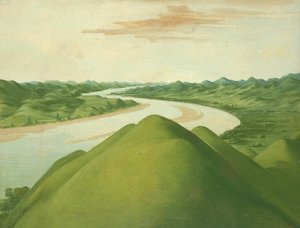 Pohled na "Cross Timbers", Texas od George Catlin