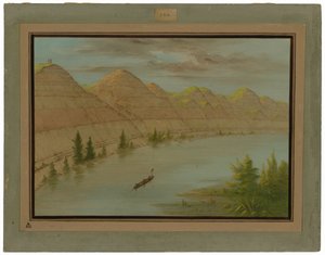 Pohled na "Grand Detour", Horní Missouri od George Catlin