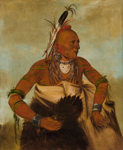 Wa-ho-béck-ee, Handsome Brave (Hezký statečný) od George Catlin