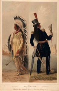 Wi-jun-jon. Náčelník Assinneboin. od George Catlin