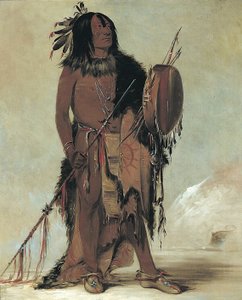 Wún-nes-tou, bílý buvol, starý lékař, 1832. od George Catlin