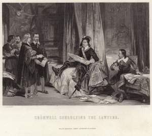 Cromwell se radí s právníky od George Cattermole